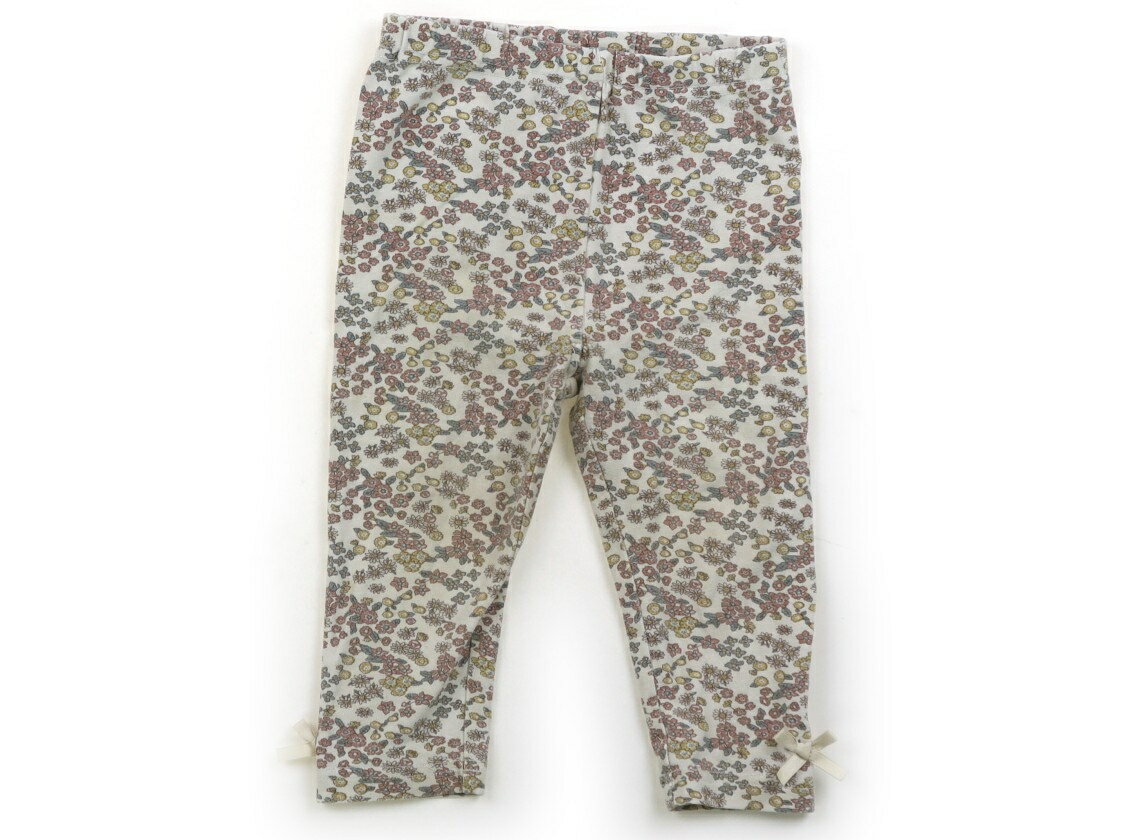 プティマイン petit main レギンス 80 女の子 ベージュ、花柄 子供服 ベビー服 キッズ アウトレット ユーズド 【中古】キッズ・ベビー・マタニティ