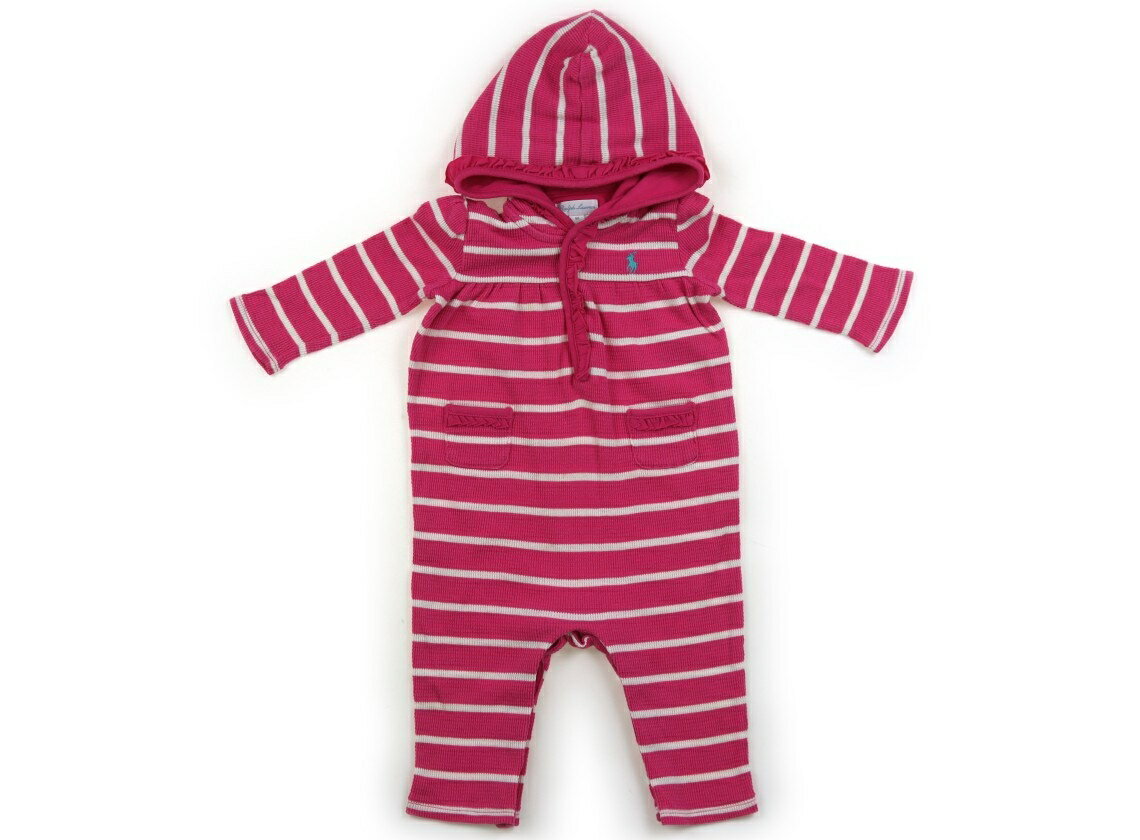ポロラルフローレン POLO RALPH LAUREN カバーオール 70 女の子 ピンク、白 子供服 ベビー服 キッズ アウトレット ユーズド 【中古】キッズ・ベビー・マタニティ