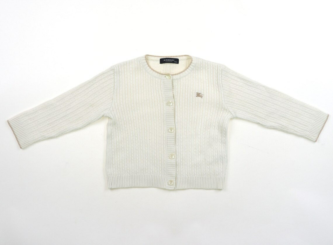 バーバリー BURBERRY カーディガン 90 女の子 オフホワイト、ベージュ 子供服 ベビー服 キッズ アウトレット ユーズド 【中古】キッズ・ベビー・マタニティ