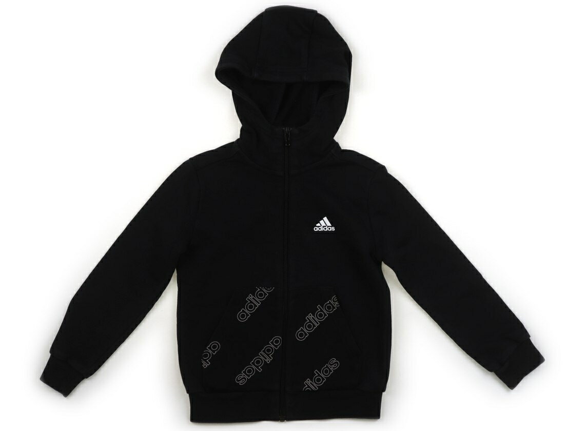 アディダス Adidas パーカー 120 男の子 黒 子供服 ベビー服 キッズ アウトレット ユーズド 【中古】キッズ・ベビー・マタニティ