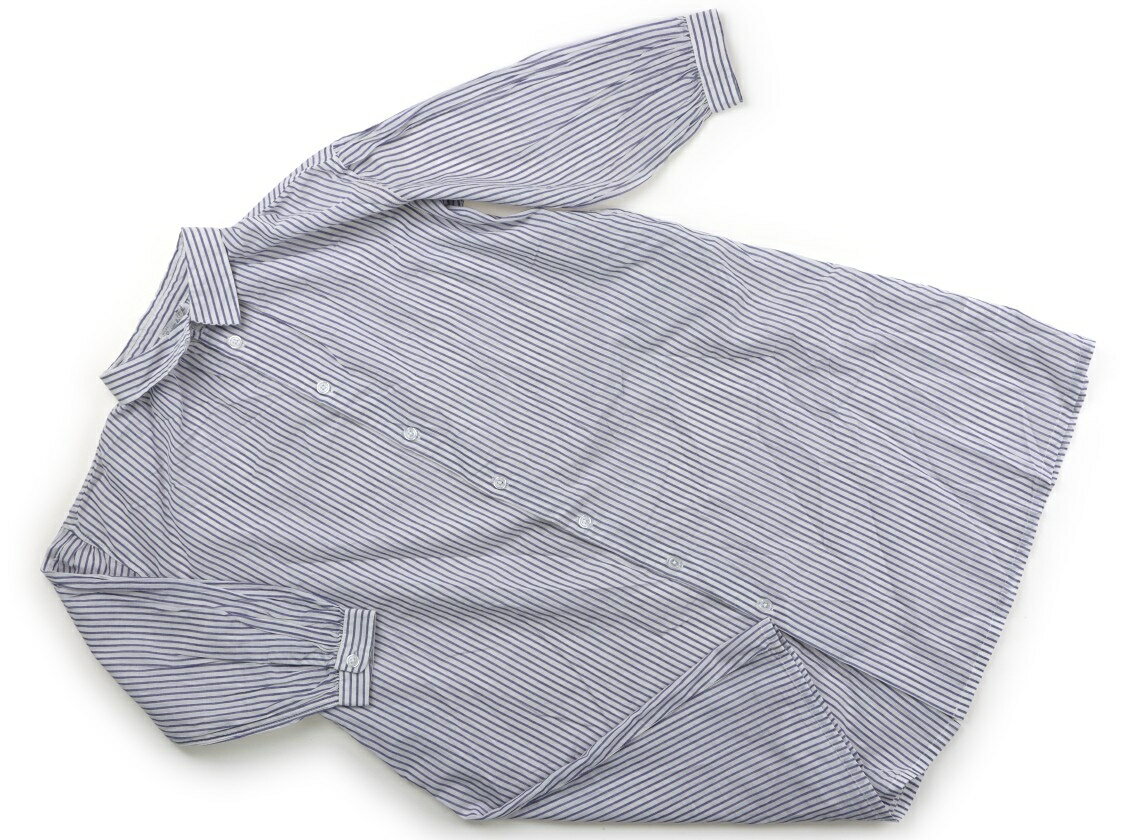 Dresses - オーシャンアンドグラウンド Ocean & Ground ワンピース 120 女の子 白青ストライプ 子供服 ベビー服 キッズ アウトレット ユーズド 【中古】キッズ・ベビー・マタニティ