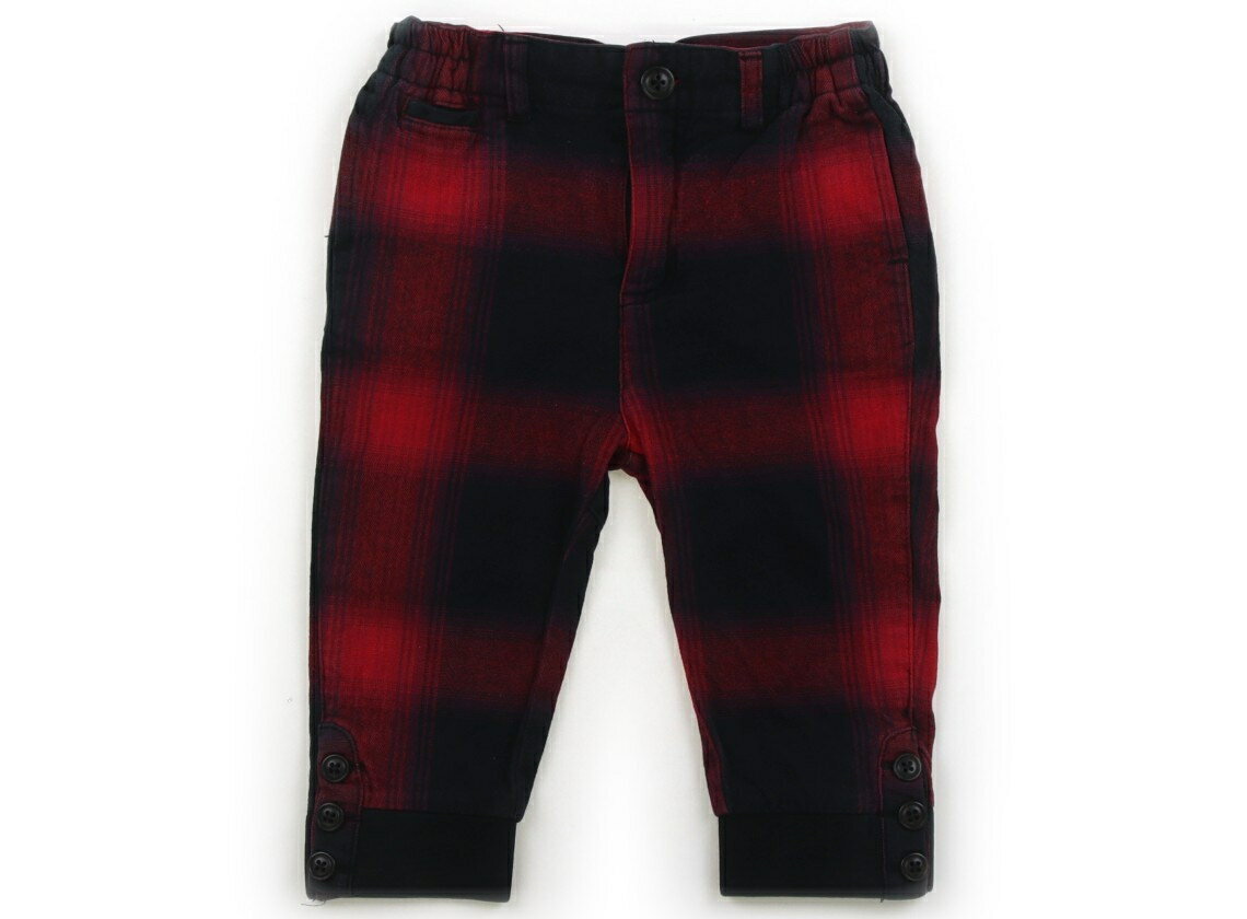 ポロラルフローレン POLO RALPH LAUREN パンツ 80 男の子 赤・黒・チェック柄 子供服 ベビー服 キッズ アウトレット ユーズド 【中古】キッズ・ベビー・マタニティ