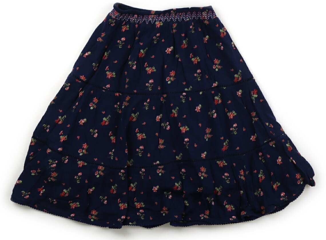 モンスーン Monsoon スカート 110 女の子 ダークブルー・レッド系花柄 子供服 ベビー服 キッズ アウトレット ユーズド 【中古】キッズ・ベビー・マタニティ
