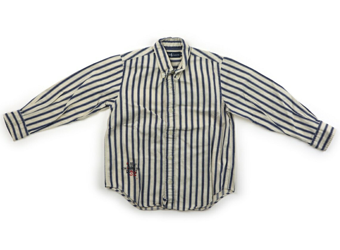 Rakuten - ラルフローレン Ralph Lauren シャツ・ブラウス 120 男の子 白青ストライプ 子供服 ベビー服 キッズ アウトレット ユーズド 【中古】キッズ・ベビー・マタニティ