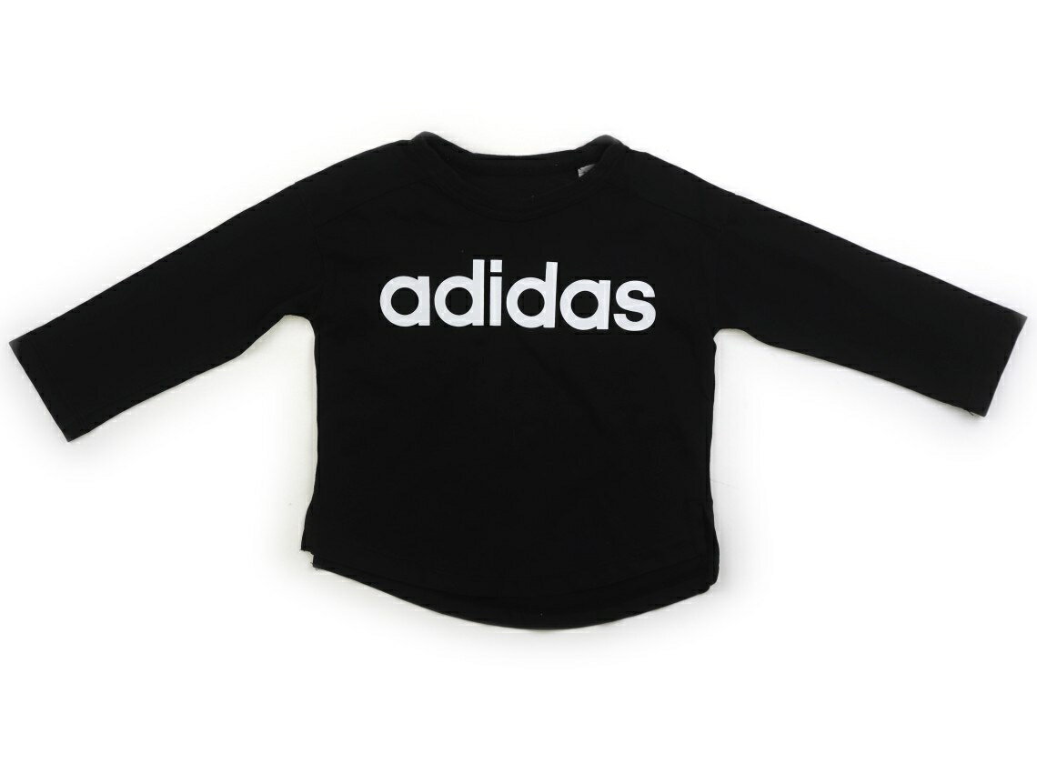アディダス Adidas Tシャツ・カットソー 100 男の子 黒　ブランドロゴ 子供服 ベビー服 キッズ アウトレット ユーズド 【中古】キッズ・ベビー・マタニティ
