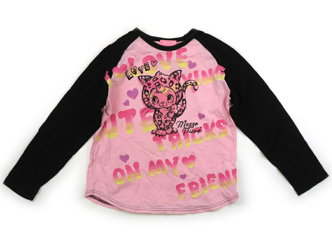 　ブランド 　mezzo piano(メゾピアノ) 　カテゴリー 　Tシャツ・カットソー 　サイズ 　140サイズ 　色 　ブラックラグラン・ピンク 　状態 　★★★ 　記名 　なし 　ジャンル 　Girl 実際のサイズ表記はSです。腹部に5mmほどのシミあり。全体に色あせ・毛羽立ちがありますが、まだお使いいただけそうです。 ＊【状態】【サイズ】に関しての詳しい説明はこちら