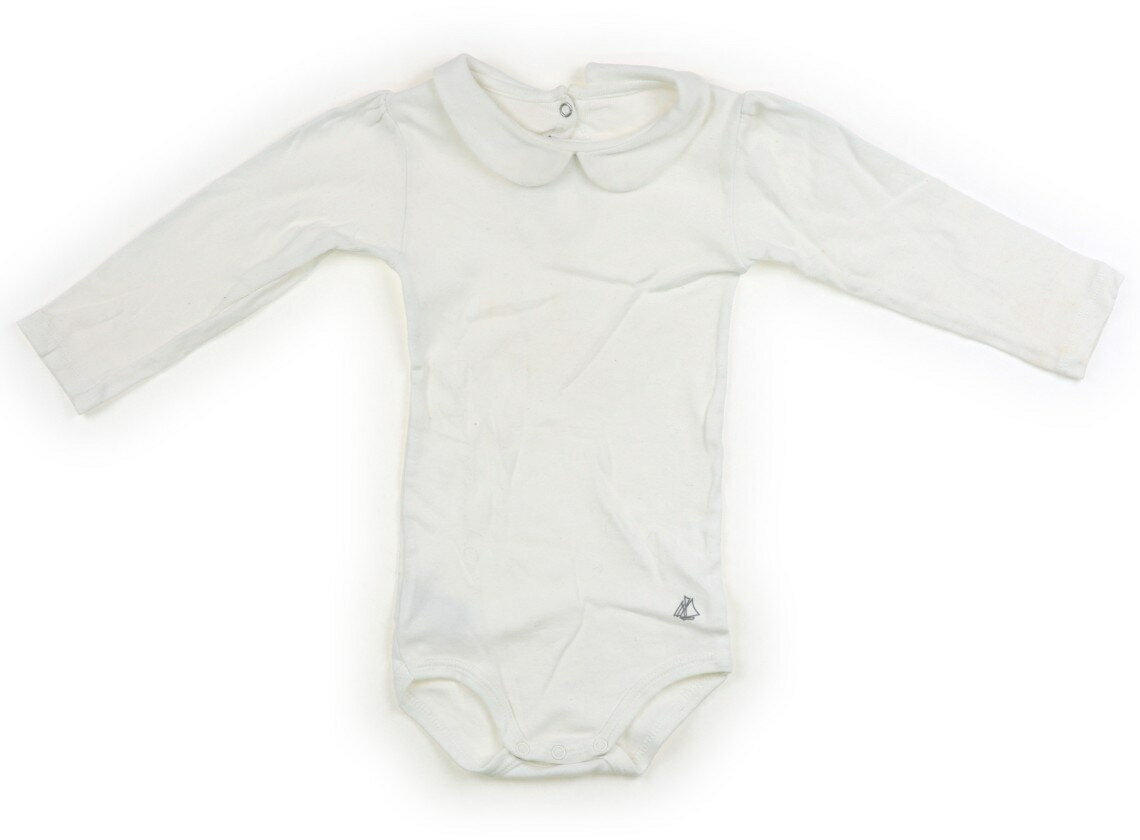 プチバトー PETIT BATEAU ロンパース 70 女の子 オフホワイト 子供服 ベビー服 キッズ アウトレット ユーズド 【中古】キッズ・ベビー・マタニティ