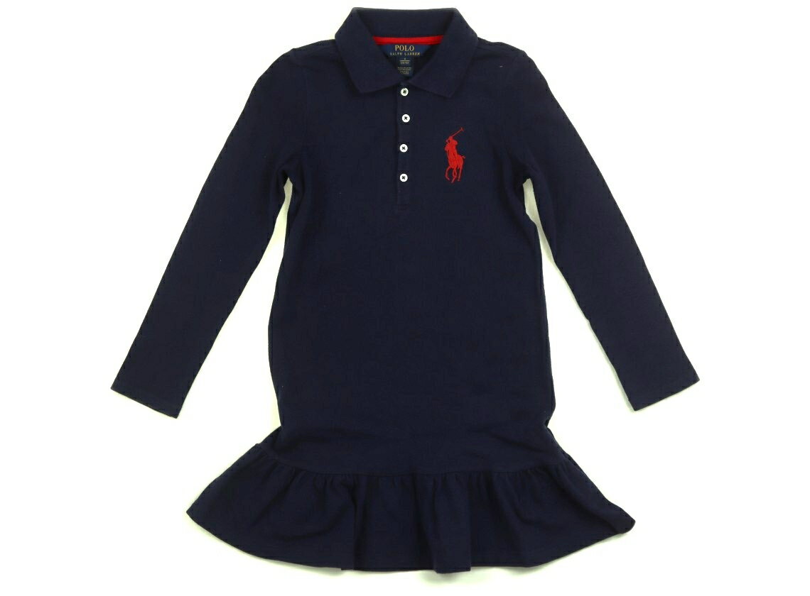 ポロラルフローレン POLO RALPH LAUREN ワンピース 120 女の子 ネイビー 子供服 ベビー服 キッズ アウトレット ユーズド 【中古】キッズ・ベビー・マタニティ