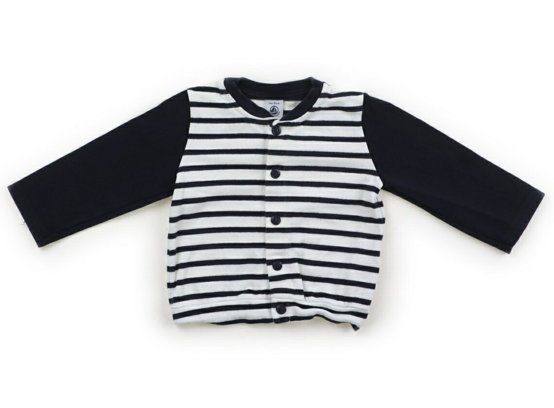 　ブランド 　PETIT BATEAU(プチバトー) 　カテゴリー 　カーディガン 　サイズ 　80サイズ 　色 　紺、白 　状態 　★★（返品不可） 　記名 　なし 　ジャンル 　Boy 実際のサイズ表記は24m/86cmです。全体的に洗いざらし感あり。 ＊【状態】【サイズ】に関しての詳しい説明はこちら