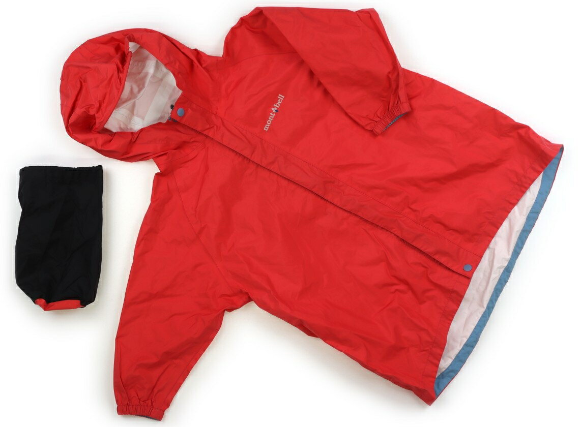 モンベル mont-bell レインコート・レインハット 100 女の子 ピンク、ブルーのボタン 子供服 ベビー服 キッズ アウトレット ユーズド 【中古】キッズ・ベビー・マタニティ