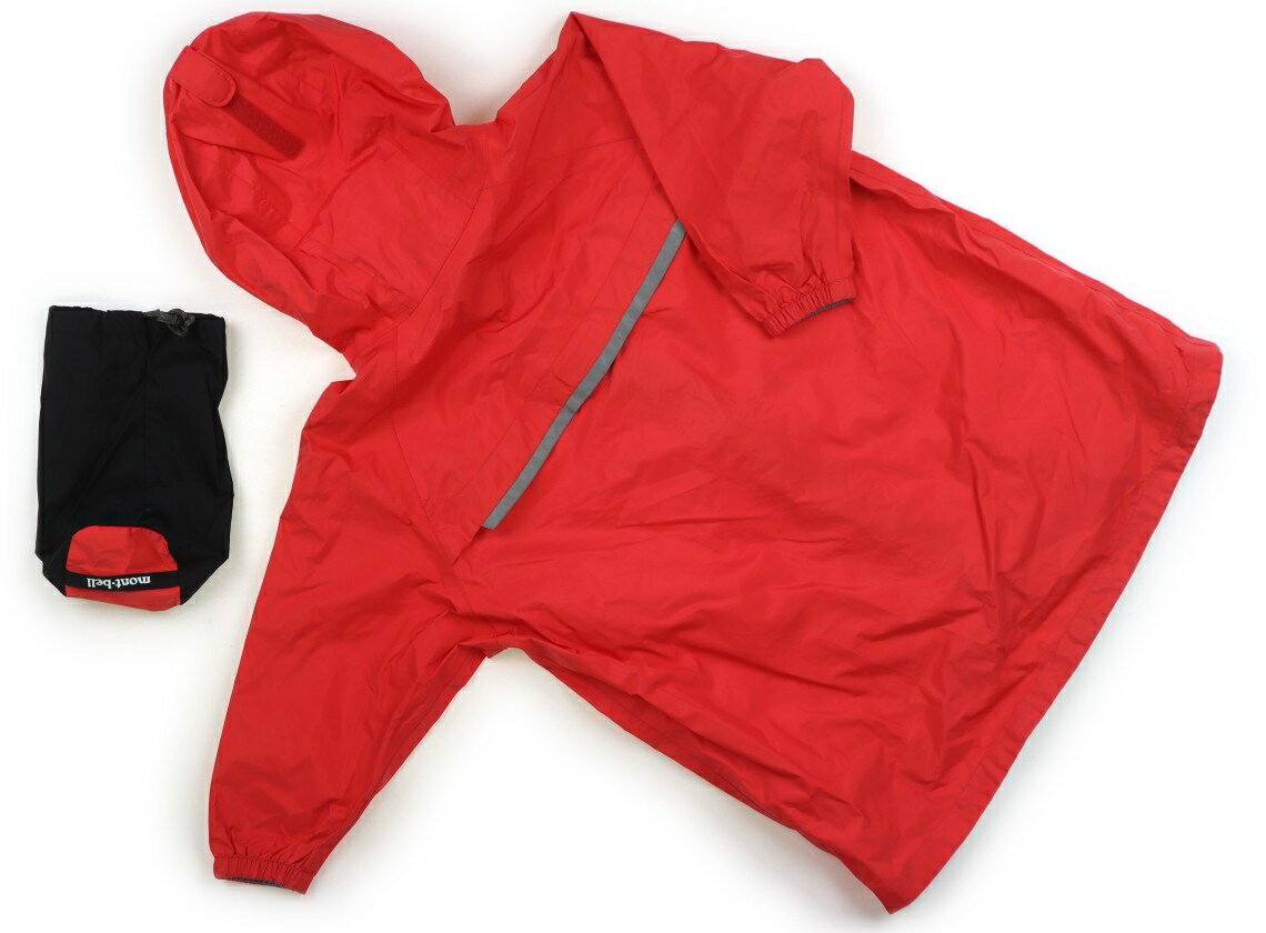 モンベル mont-bell レインコート・レインハット 100 女の子 ピンク、ブルーのボタン 子供服 ベビー服 キッズ アウトレット ユーズド 【中古】キッズ・ベビー・マタニティ