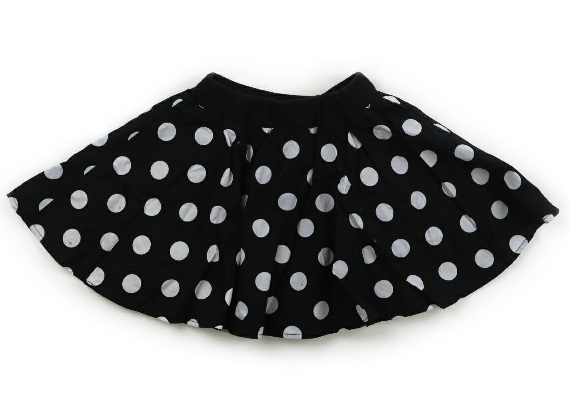 アニエスベー agnes.b スカート 100 女の子 黒　ドット 子供服 ベビー服 キッズ アウトレット ユーズド 【中古】キッズ・ベビー・マタニティ