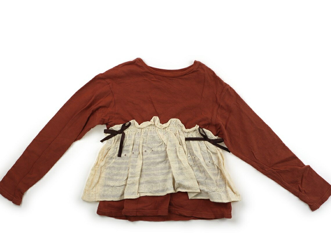 Rakuten - アプレレクール apres les cours トレーナー・プルオーバー 140 女の子 赤茶　クリーム 子供服 ベビー服 キッズ アウトレット ユーズド 【中古】キッズ・ベビー・マタニティ