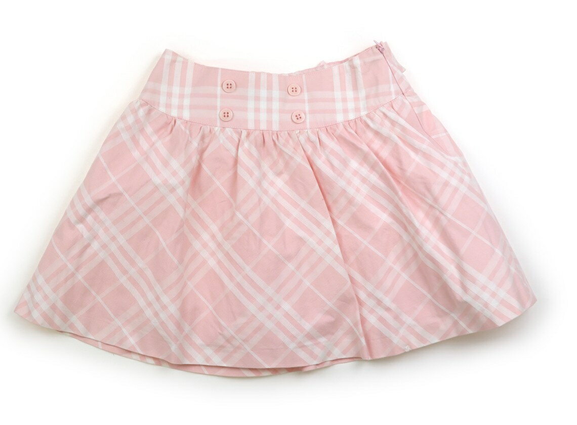 バーバリー BURBERRY スカート 120 女の子 ライトピンク・チェック 子供服 ベビー服 キッズ アウトレット ユーズド 【中古】キッズ・ベビー・マタニティ