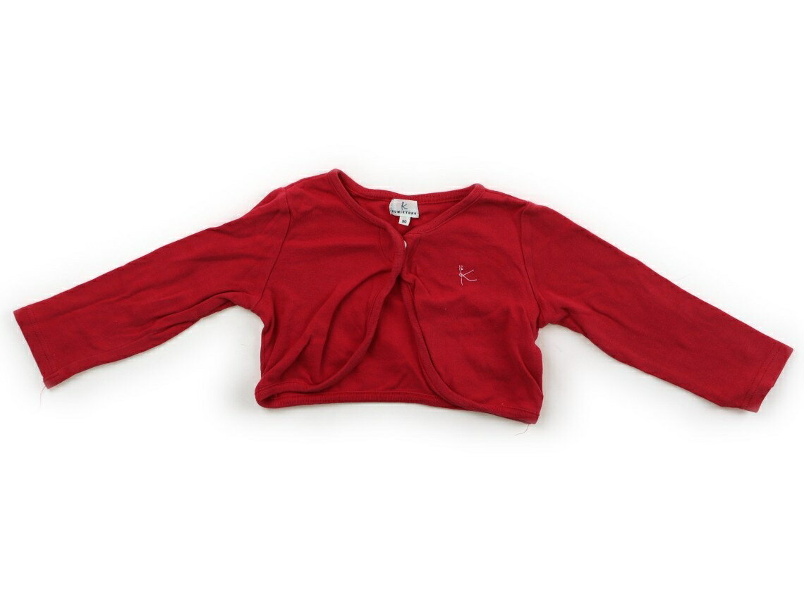 組曲 Kumikyoku カーディガン 90 女の子 レッド 子供服 ベビー服 キッズ アウトレット ユーズド 【中古】キッズ・ベビー・マタニティ