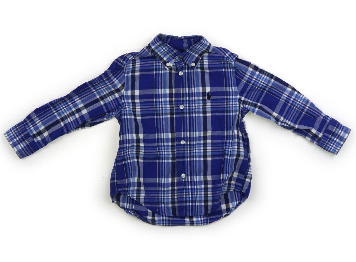　ブランド 　Ralph Lauren(ラルフローレン) 　カテゴリー 　シャツ・ブラウス 　サイズ 　90サイズ 　色 　青・白・チェック 　状態 　★★★★ 　記名 　なし 　ジャンル 　Boy 実際のサイズ表記は2T。綿の薄手の生地。少し毛羽立ちがありますが、目立つ汚れはなく、まだまだ活躍しそうです。SNS紹介アイテム。 ＊【状態】【サイズ】に関しての詳しい説明はこちら