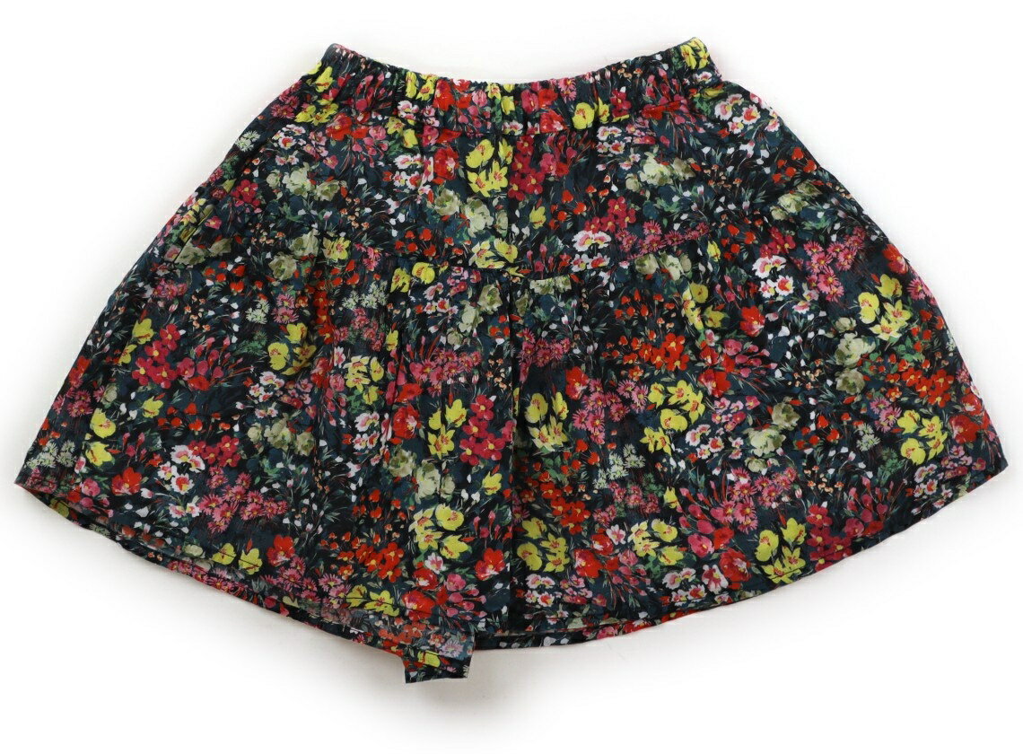 Culottes - べべ BeBe キュロット 120 女の子 黒地、赤・黄色・白の花柄 子供服 ベビー服 キッズ アウトレット ユーズド 【中古】キッズ・ベビー・マタニティ