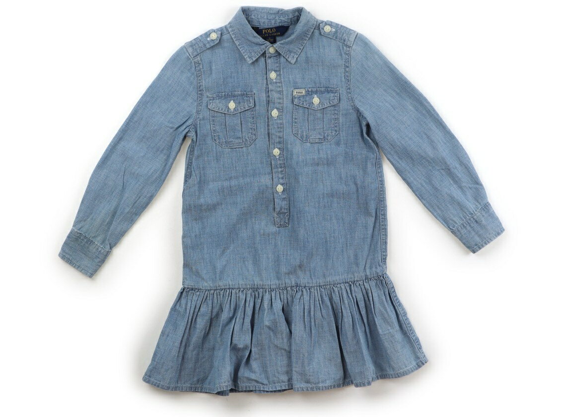 ポロラルフローレン POLO RALPH LAUREN ワンピース 110 女の子 水色 子供服 ベビー服 キッズ アウトレット ユーズド 【中古】キッズ・ベビー・マタニティ