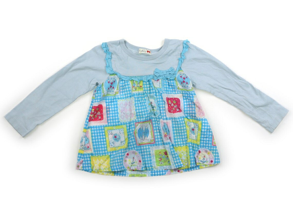Rakuten - ニットプランナー（KP） Knit Planner(KP) チュニック 100 女の子 パステルブルー・ブルーチェック・カラフル絵柄 子供服 ベビー服 キッズ アウトレット ユーズド 【中古】キッズ・ベビー・マタニティ