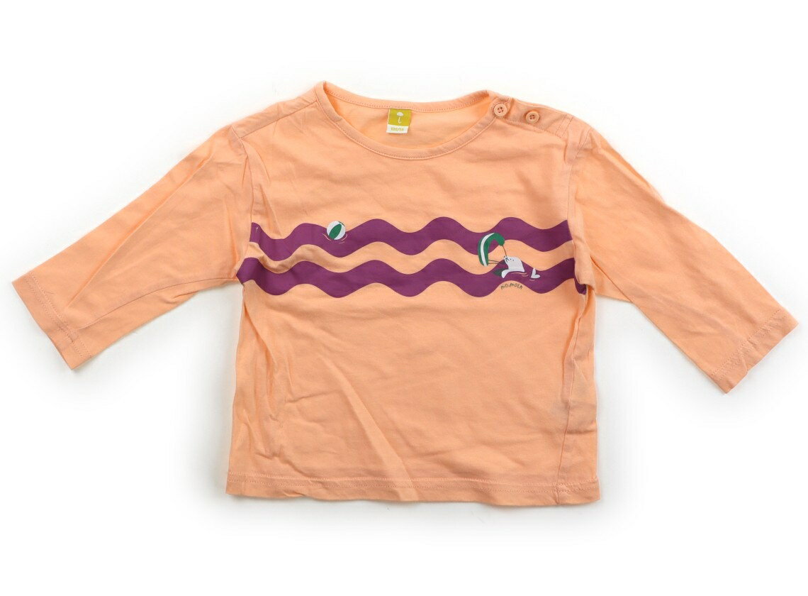 　ブランド 　moimoln(モイモルン) 　カテゴリー 　Tシャツ・カットソー 　サイズ 　100サイズ 　色 　ライトオレンジ・プリント 　状態 　★★★ 　記名 　なし 　ジャンル 　Girl 全体に使用感はありますが、まだまだ普段着として活躍してくれそうです。左肩後ろボタンです。薄手のカットソー生地です。実際のサイズ表記は100cm。 ＊【状態】【サイズ】に関しての詳しい説明はこちら
