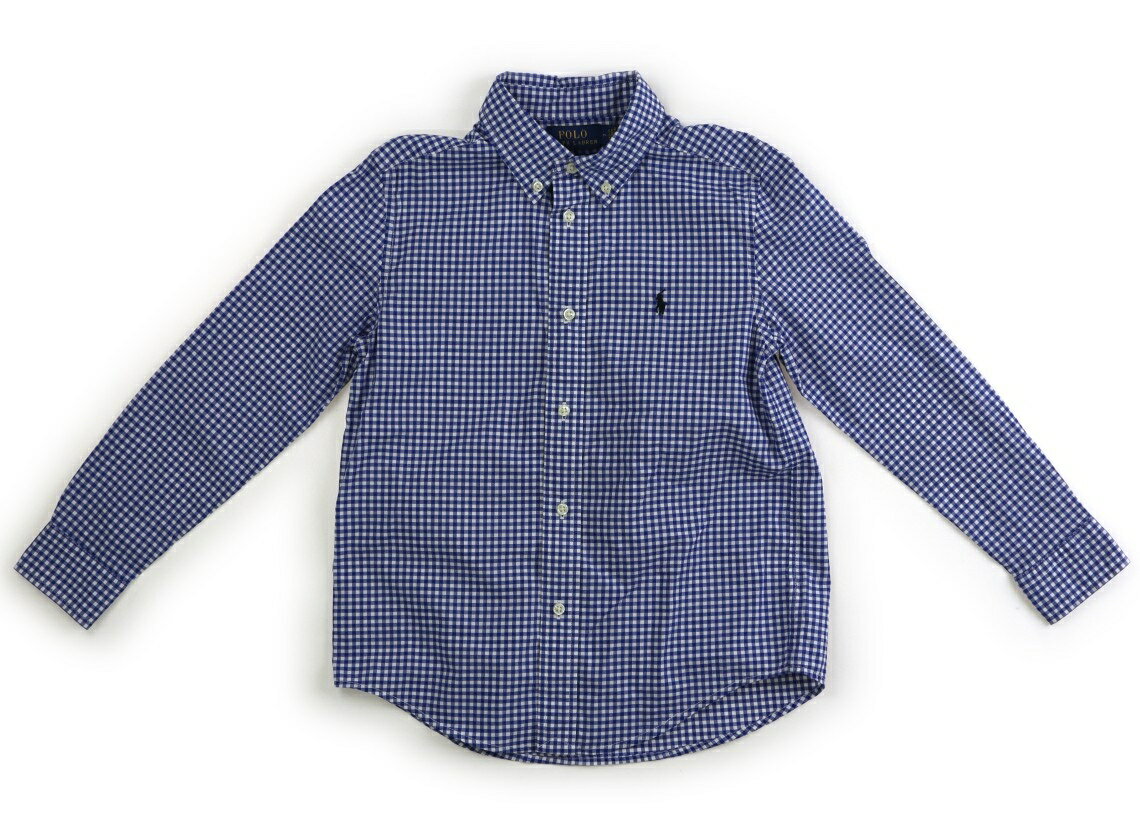 Rakuten - ポロラルフローレン POLO RALPH LAUREN シャツ・ブラウス 130 男の子 青白チェック、濃紺ポニー刺繍 子供服 ベビー服 キッズ アウトレット ユーズド 【中古】キッズ・ベビー・マタニティ