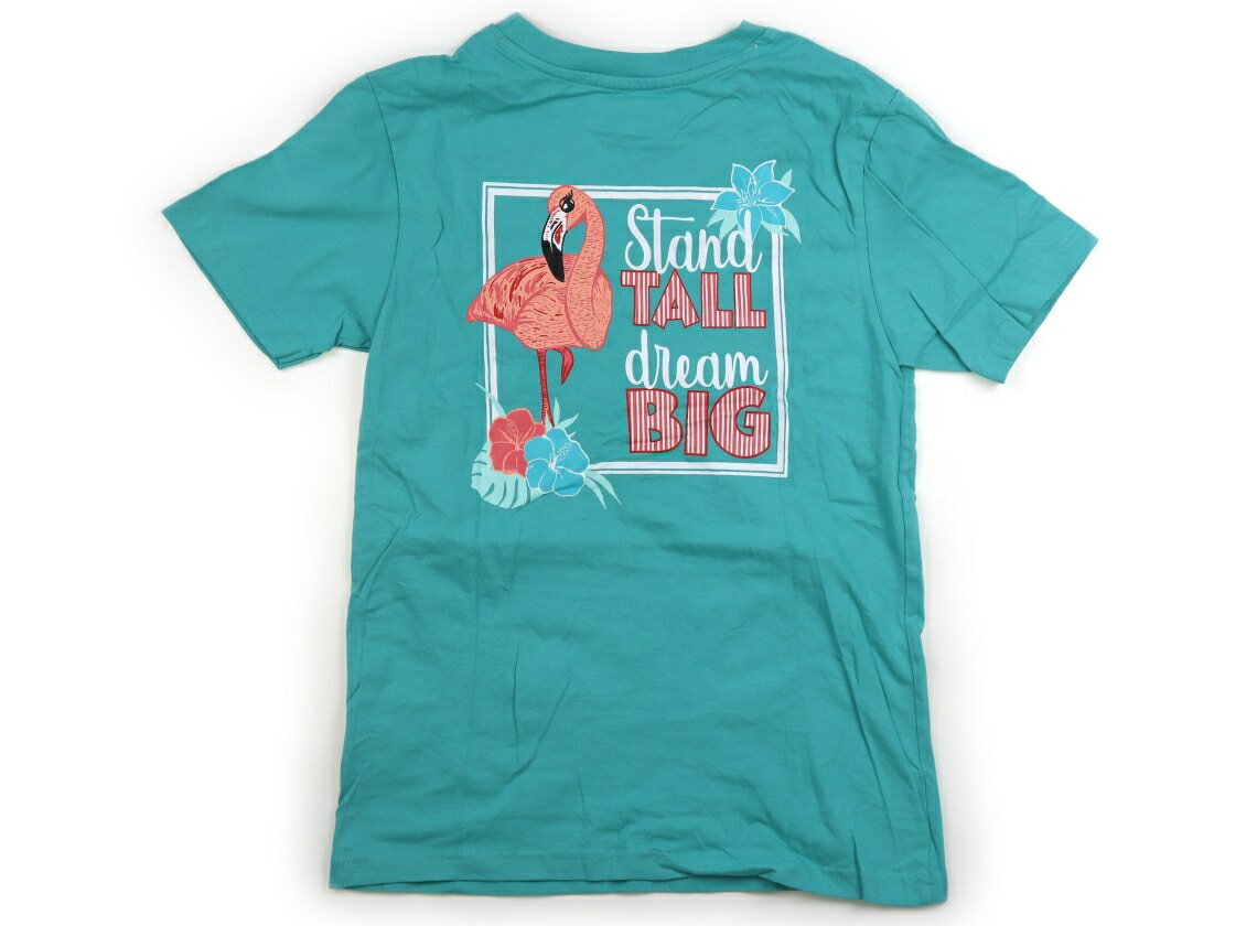 ラッフルバッツ Ruffle Butts Tシャツ・カットソー 140 女の子 グリーン、フラミンゴ 子供服 ベビー服 キッズ アウトレット ユーズド 【中古】キッズ・ベビー・マタニティ