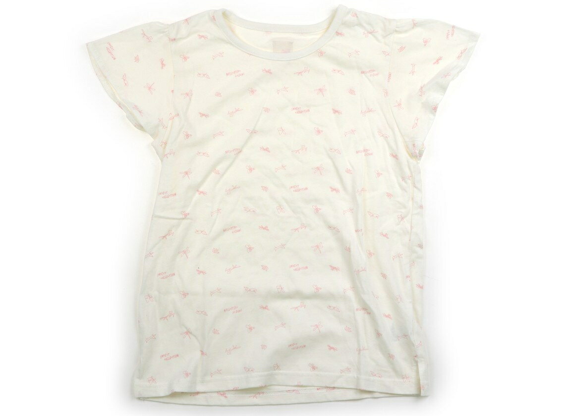 インセクトコレクション Insect Collection Tシャツ・カットソー 140 女の子 白、ピンクの昆虫柄 子供服 ベビー服 キッズ アウトレット ユーズド キッズ・ベビー・マタニティ