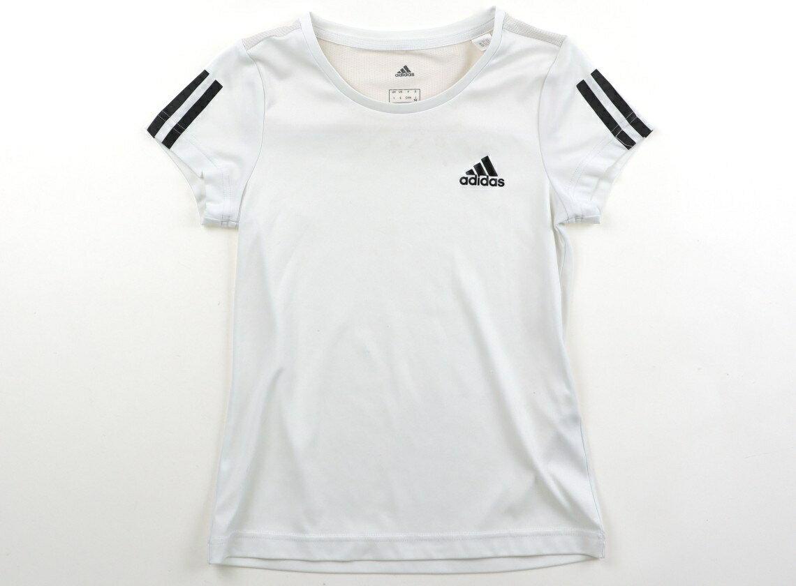 アディダス Adidas Tシャツ・カットソー 140 女の子 ホワイト 子供服 ベビー服 キッズ アウトレット ユーズド 【中古】キッズ・ベビー・マタニティ