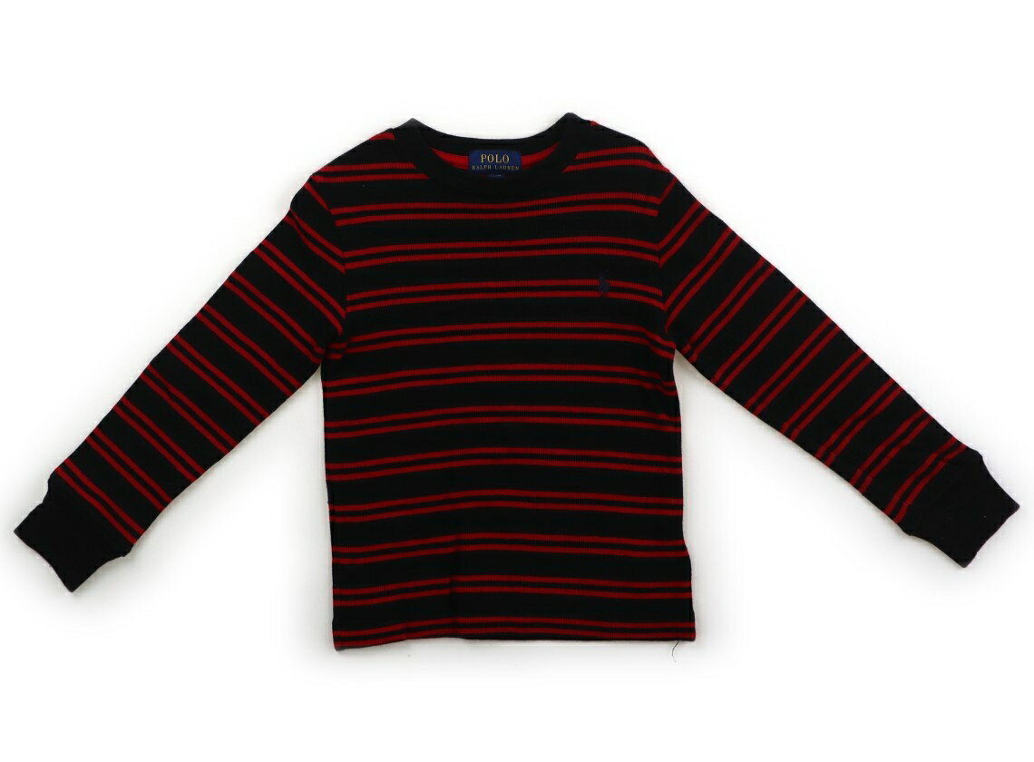 ポロラルフローレン POLO RALPH LAUREN Tシャツ・カットソー 110 男の子 ブラック・レッドボーダー 子供服 ベビー服 キッズ アウトレット ユーズド 【中古】キッズ・ベビー・マタニティ