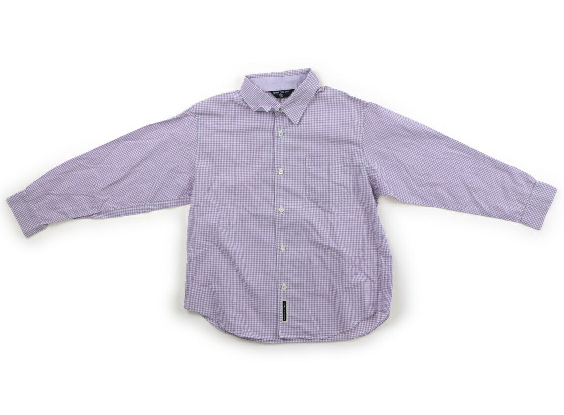 コムサデモード COMME CA DU MODE シャツ・ブラウス 120 男の子 ラベンダー・チェック 子供服 ベビー服 キッズ アウトレット ユーズド 【中古】キッズ・ベビー・マタニティ