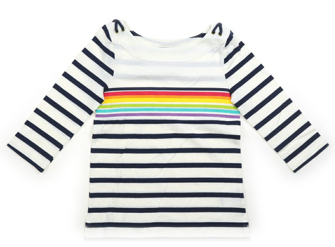 ランズエンド LAND'S END Tシャツ・カットソー 120 女の子 白、紺、ボーダー柄 子供服 ベビー服 キッズ アウトレット ユーズド 【中古】キッズ・ベビー・マタニティ