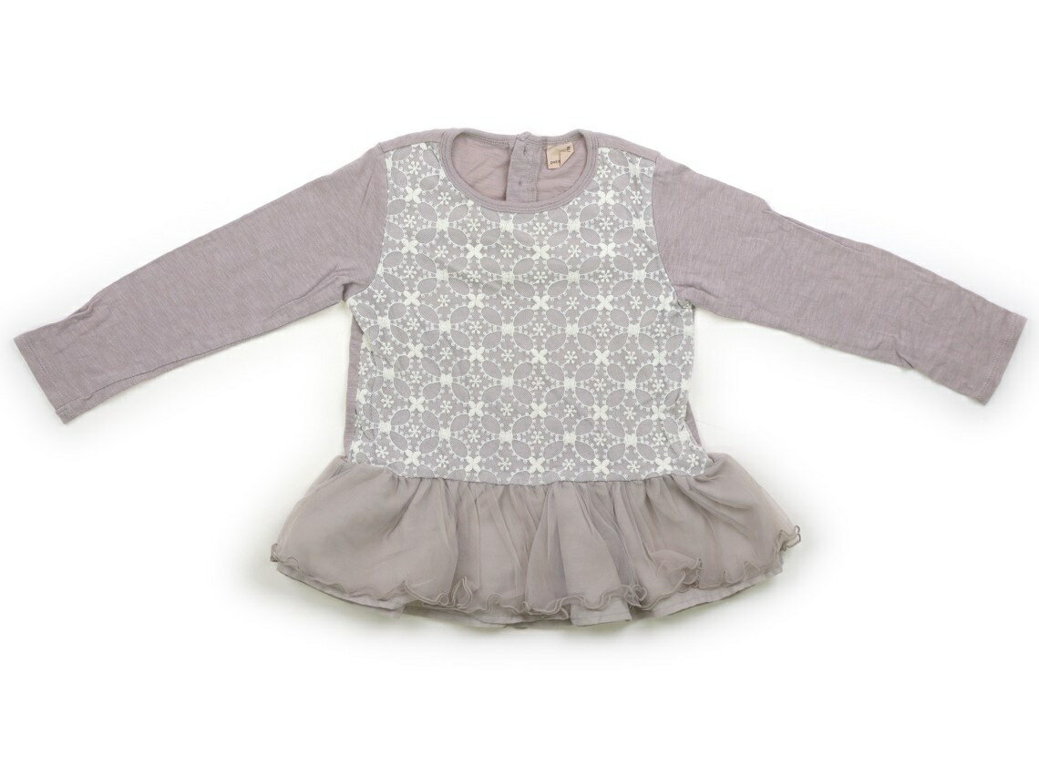Rakuten - プティマイン petit main トレーナー・プルオーバー 110 女の子 ピンクベージュ、レース柄 子供服 ベビー服 キッズ アウトレット ユーズド 【中古】キッズ・ベビー・マタニティ
