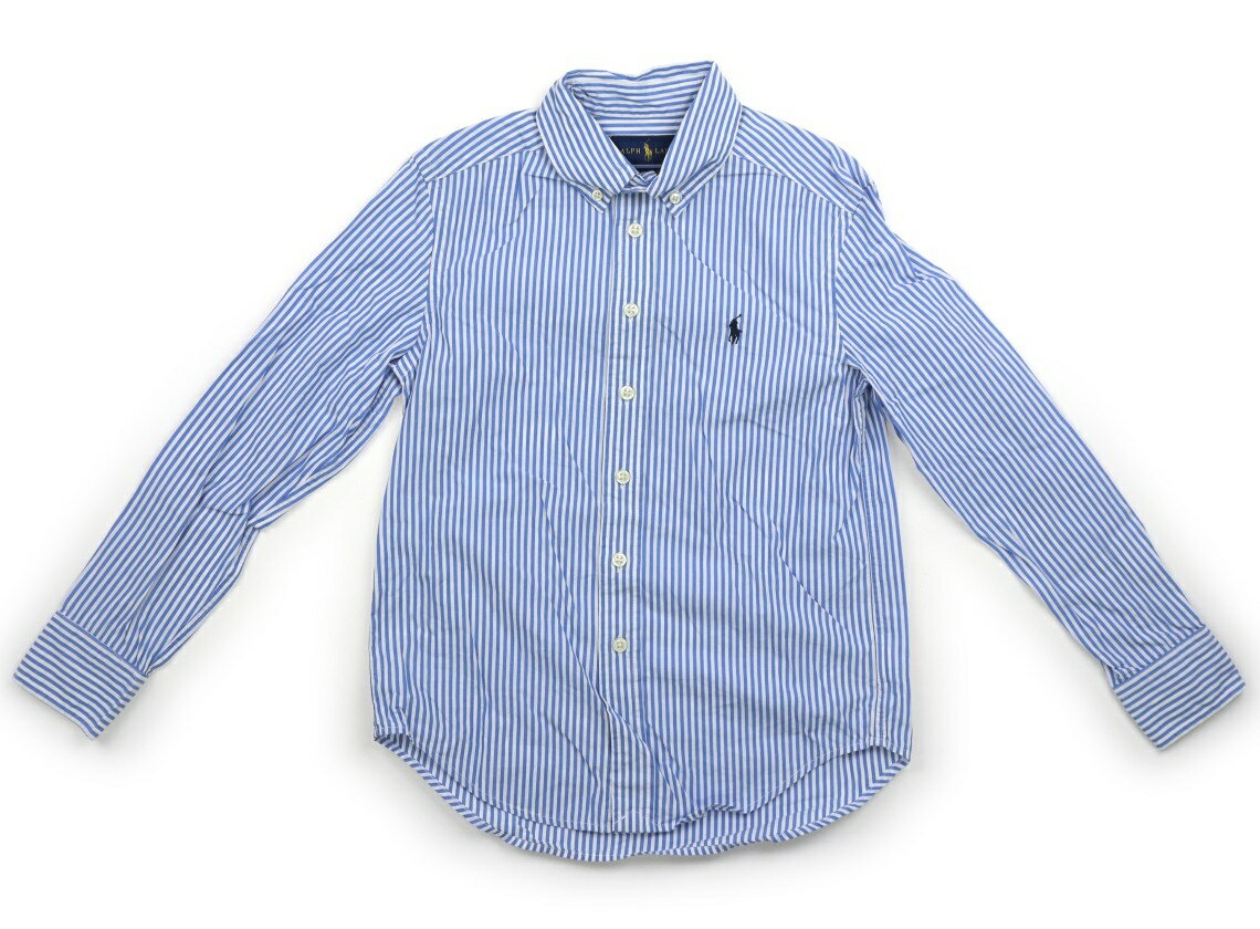 Rakuten - ラルフローレン Ralph Lauren シャツ・ブラウス 140 男の子 白・ブルーストライプ 子供服 ベビー服 キッズ アウトレット ユーズド 【中古】キッズ・ベビー・マタニティ