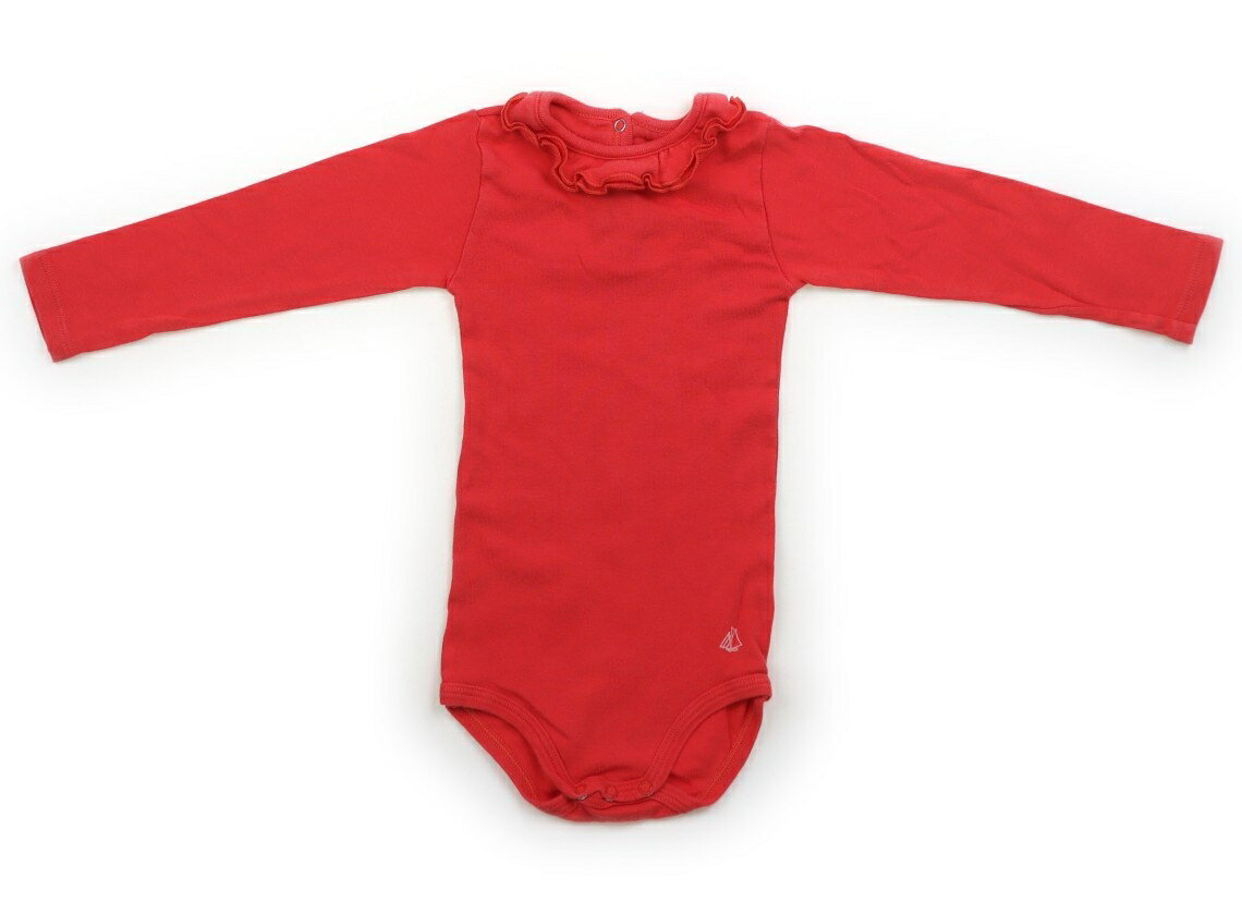 プチバトー PETIT BATEAU ロンパース 80 女の子 明るめチェリー 子供服 ベビー服 キッズ アウトレット ユーズド 【中古】キッズ・ベビー・マタニティ