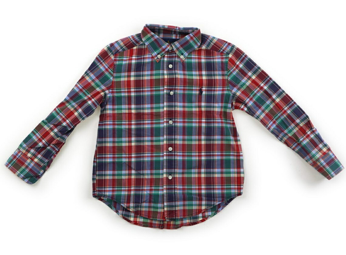 ラルフローレン Ralph Lauren シャツ・ブラウス 110 男の子 ワインレッド、ブルー、チェック 子供服 ベビー服 キッズ アウトレット ユーズド 【中古】キッズ・ベビー・マタニティ