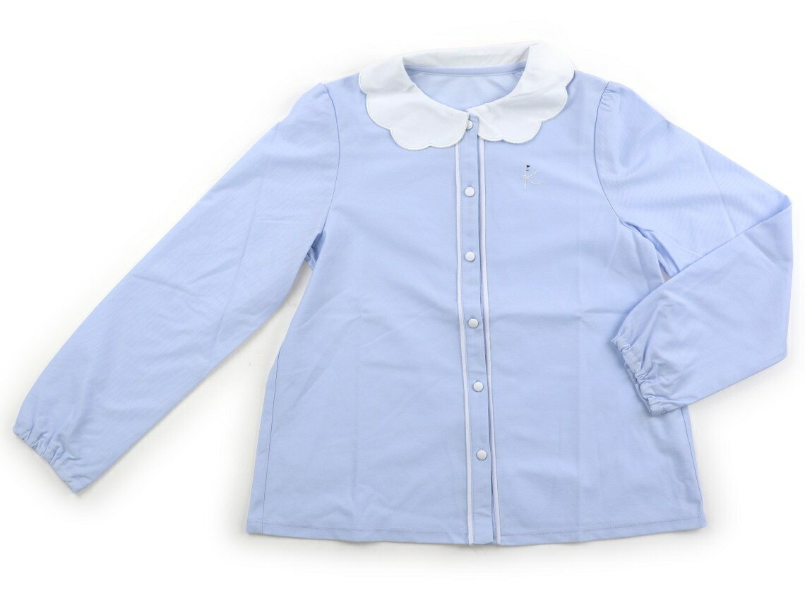 組曲 Kumikyoku シャツ・ブラウス 140 女の子 水色 子供服 ベビー服 キッズ アウトレット ユーズド 【中古】キッズ・ベビー・マタニティ