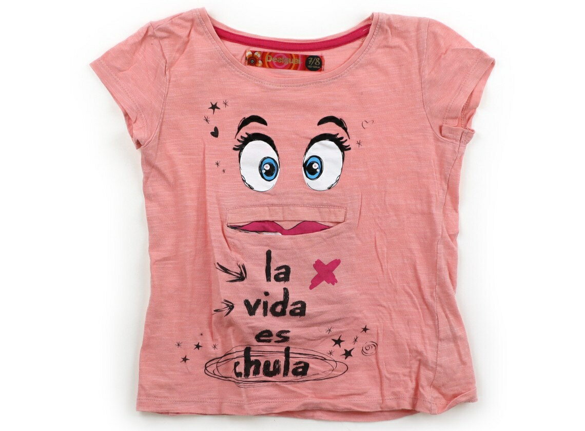 Rakuten - デシグアル Desigual Tシャツ・カットソー 120 女の子 ピンク、顔 子供服 ベビー服 キッズ アウトレット ユーズド 【中古】キッズ・ベビー・マタニティ