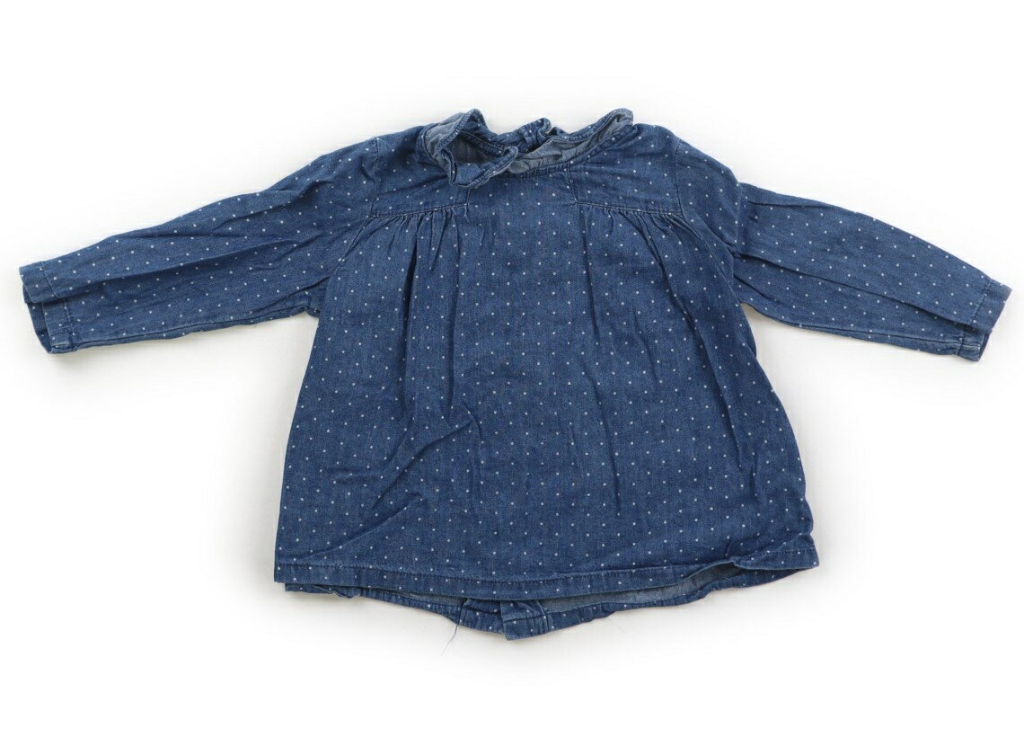 ブチュー Bout'chou チュニック 70 女の子 ブルー・白水玉 子供服 ベビー服 キッズ アウトレット ユーズド 【中古】キッズ・ベビー・マタニティ