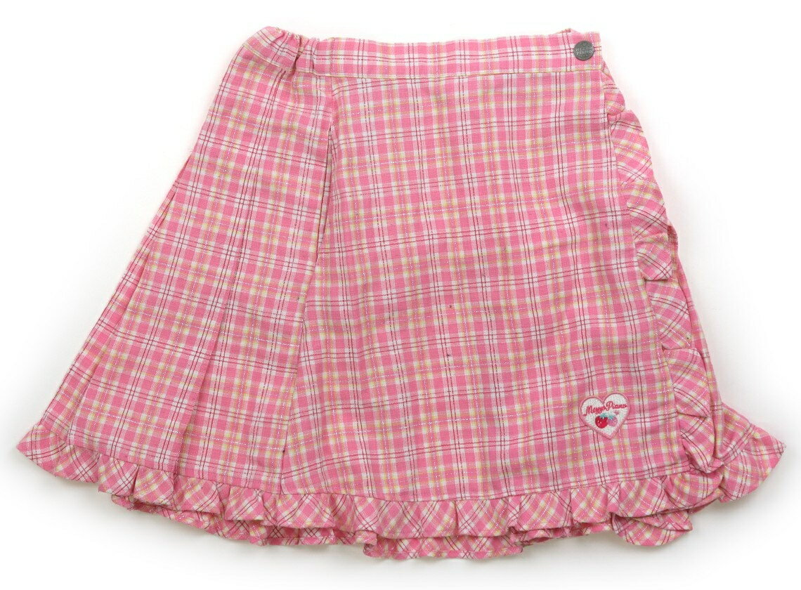 メゾピアノ mezzo piano スカート 130 女の子 ピンク、チェック、フリル 子供服 ベビー服 キッズ アウトレット ユーズド 【中古】キッズ・ベビー・マタニティ