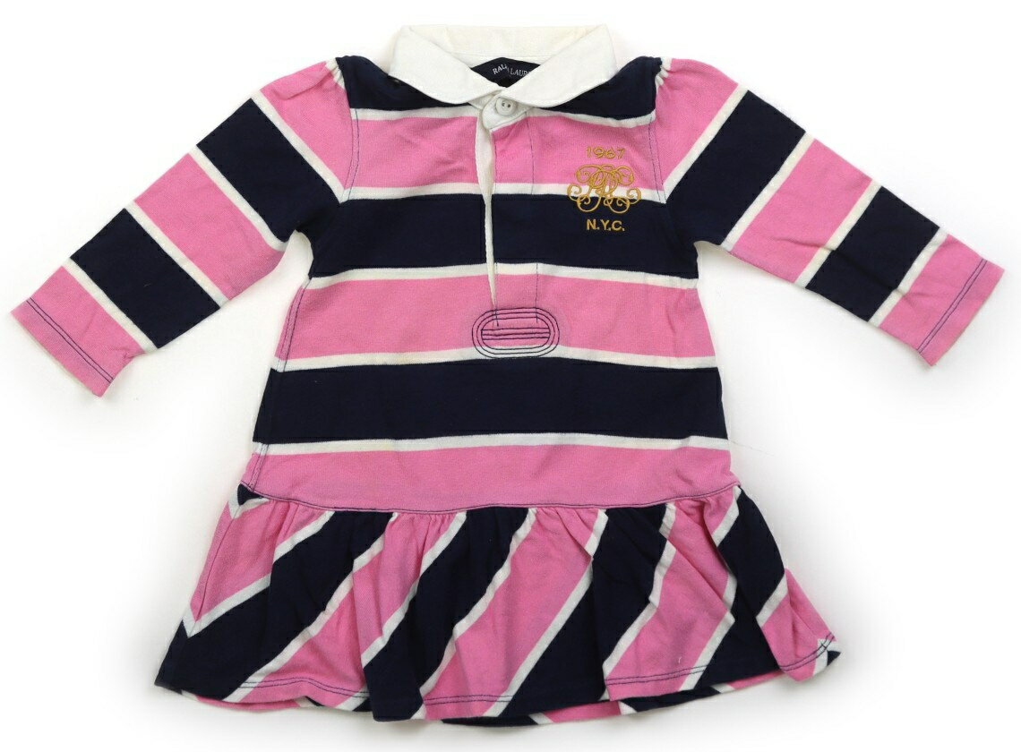 Rakuten - ラルフローレン Ralph Lauren チュニック 80 女の子 ピンク、紺、ボーダー 子供服 ベビー服 キッズ アウトレット ユーズド 【中古】キッズ・ベビー・マタニティ