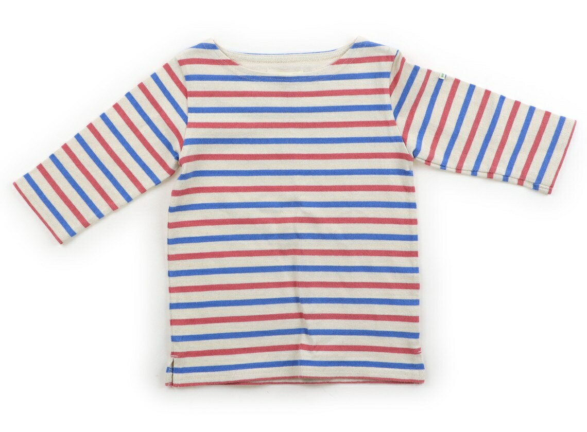 ビーミングバイビームス B:MING by BEAMS Tシャツ・カットソー 110 女の子 オフホワイト・ペールブルー・ピンクボーダー 子供服 ベビー服 キッズ アウトレット ユーズド 【中古】キッズ・ベビー・マタニティ