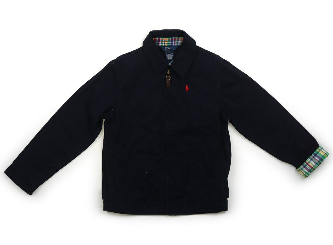 ポロラルフローレン POLO RALPH LAUREN ブルゾン・Gジャン 130 男の子 ネイビー・赤 子供服 ベビー服 キッズ アウトレット ユーズド 【中古】キッズ・ベビー・マタニティ