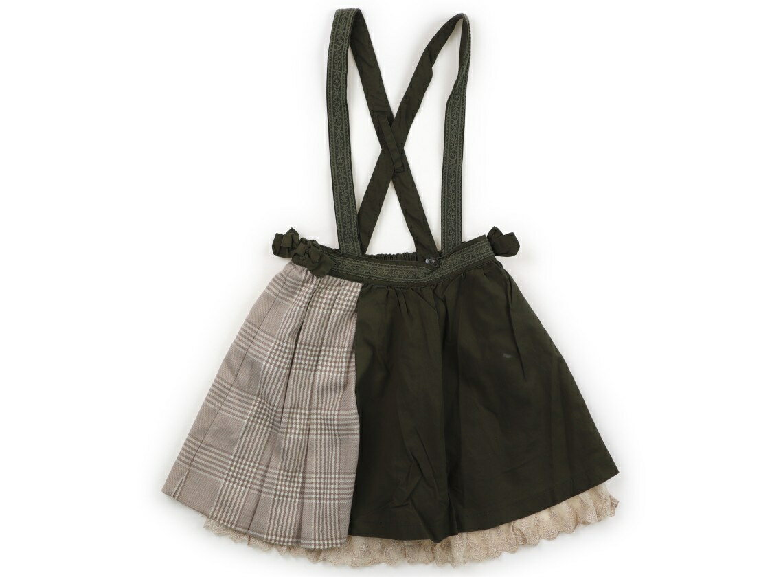 Rakuten - アクシーズファムキッズ axes femme KIDS スカート 130 女の子 杢グリーン・ベージュチェック 子供服 ベビー服 キッズ アウトレット ユーズド 【中古】キッズ・ベビー・マタニティ