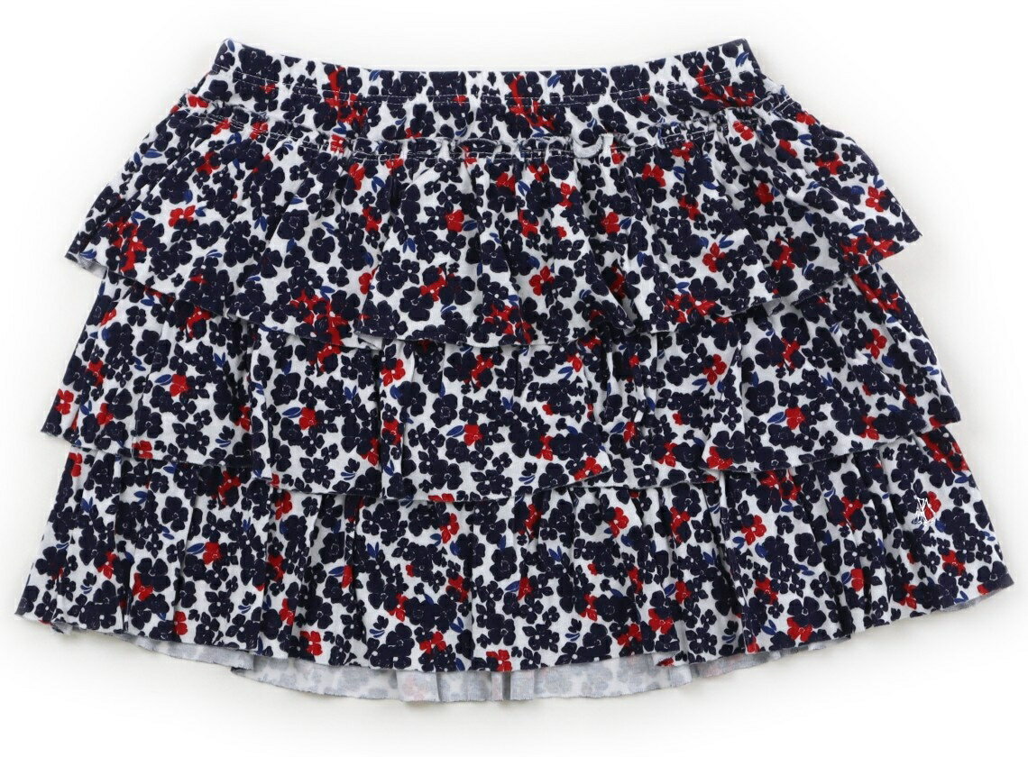Rakuten - プチバトー PETIT BATEAU スカート 140 女の子 ホワイト・ネイビー系花柄 子供服 ベビー服 キッズ アウトレット ユーズド 【中古】キッズ・ベビー・マタニティ