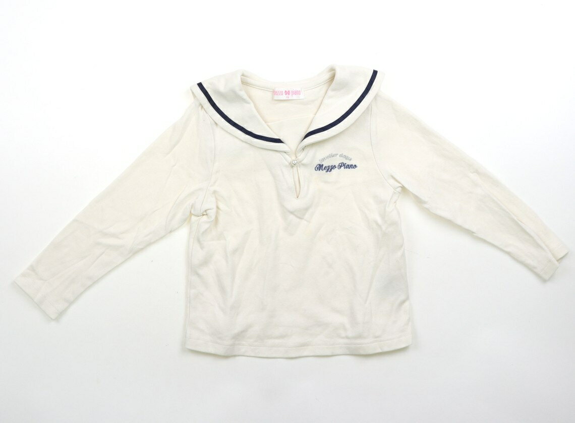 メゾピアノ mezzo piano Tシャツ・カットソー 110 女の子 オフホワイト 子供服 ベビー服 キッズ アウトレット ユーズド 【中古】キッズ・ベビー・マタニティ