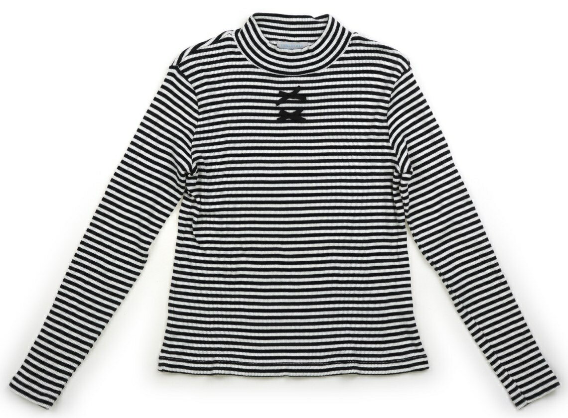 組曲 Kumikyoku Tシャツ・カットソー 150 女の子 モノクロボーダー 子供服 ベビー服 キッズ アウトレット ユーズド 【中古】キッズ・ベビー・マタニティ