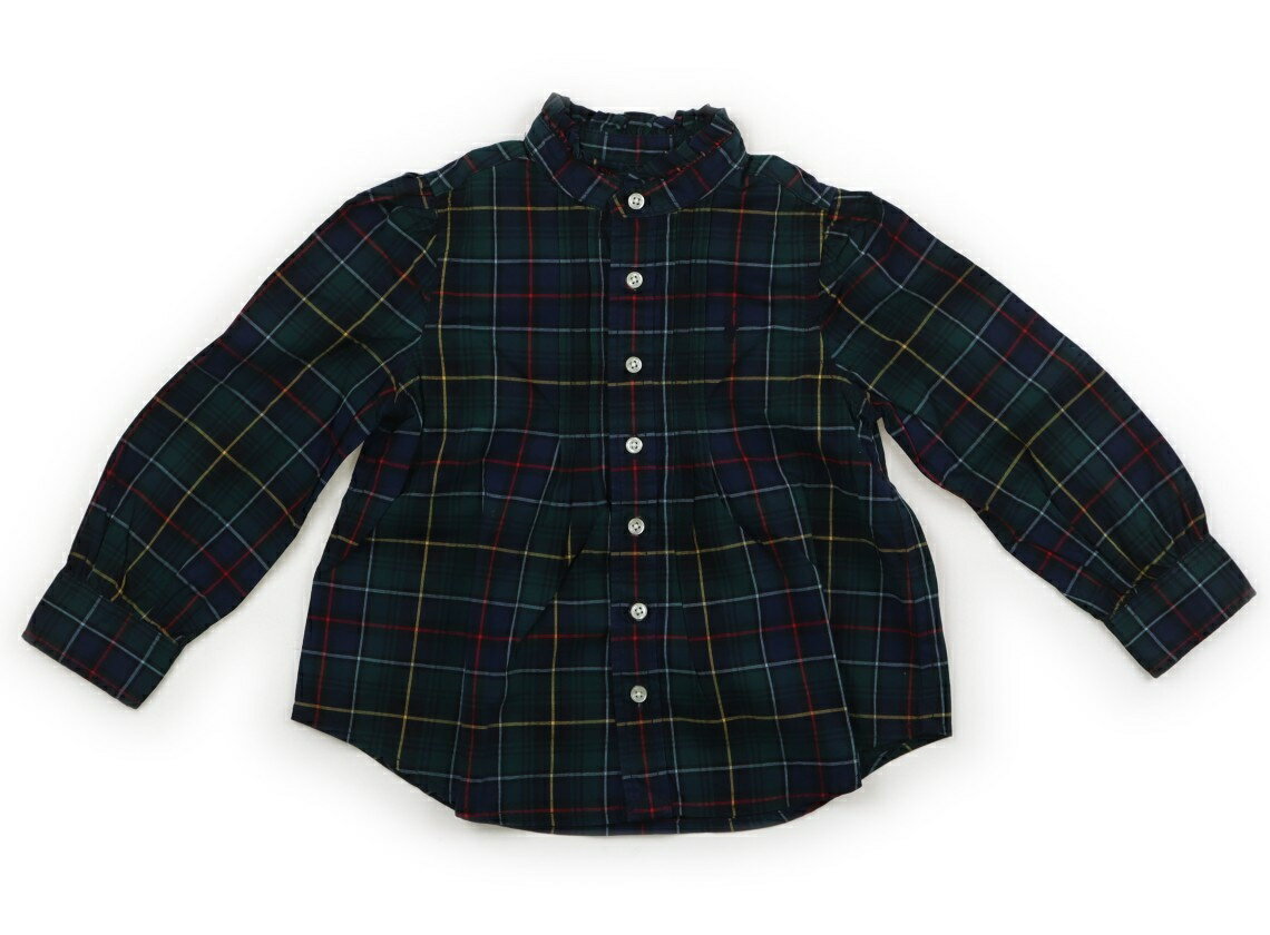 ポロラルフローレン POLO RALPH LAUREN シャツ・ブラウス 100 女の子 グリーン・ネイビー・赤チェック 子供服 ベビー服 キッズ アウトレット ユーズド 【中古】キッズ・ベビー・マタニティ