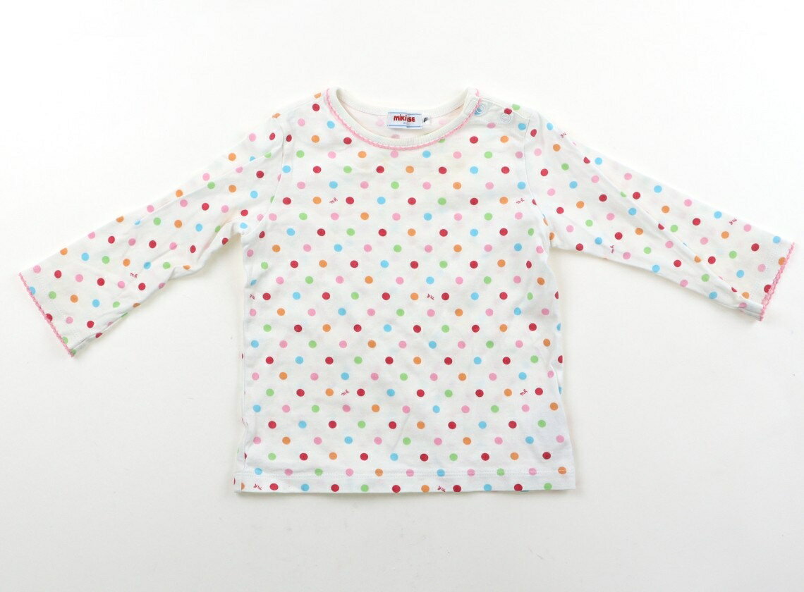 　ブランド 　miki HOUSE(ミキハウス) 　カテゴリー 　Tシャツ・カットソー 　サイズ 　70サイズ 　色 　白、ピンク、ドット 　状態 　★★★ 　記名 　なし 　ジャンル 　Boy 首元に薄い黄ばみ、洗いざらし感あります。普段着にいかがでしょうか。 ＊【状態】【サイズ】に関しての詳しい説明はこちら