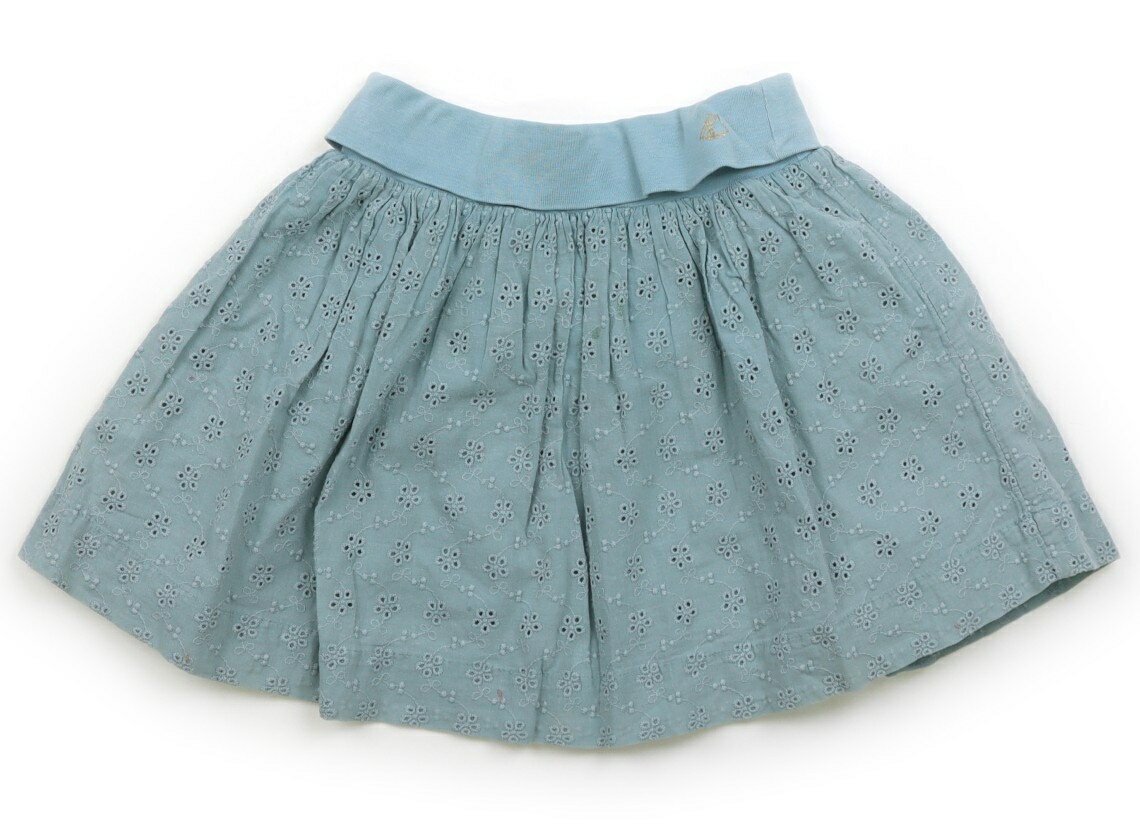 樂天商城 - プチバトー PETIT BATEAU スカート 95 女の子 ミントグリーン、花刺繍柄 子供服 ベビー服 キッズ アウトレット ユーズド 【中古】キッズ・ベビー・マタニティ