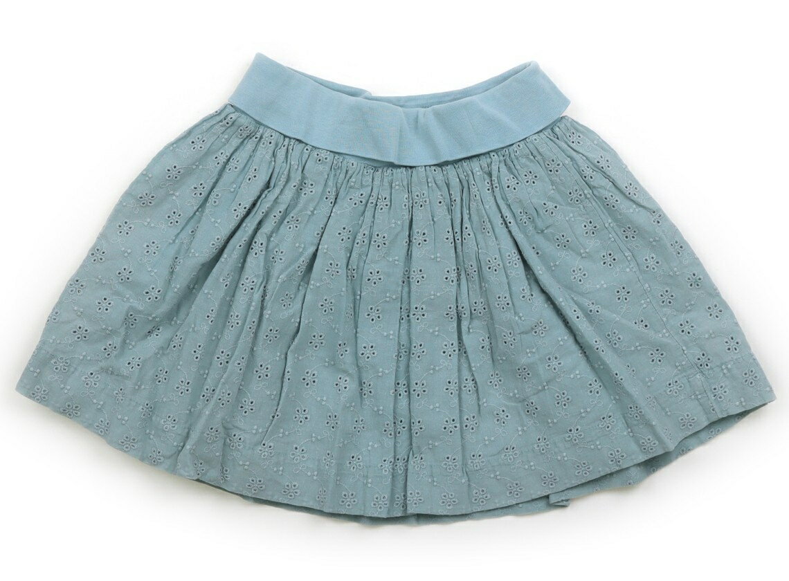 プチバトー PETIT BATEAU スカート 95 女の子 ミントグリーン、花刺繍柄 子供服 ベビー服 キッズ アウトレット ユーズド 【中古】キッズ・ベビー・マタニティ